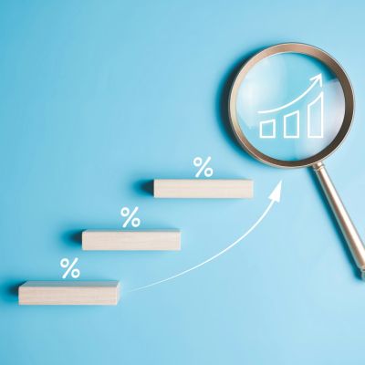 Target graph and percentage icons